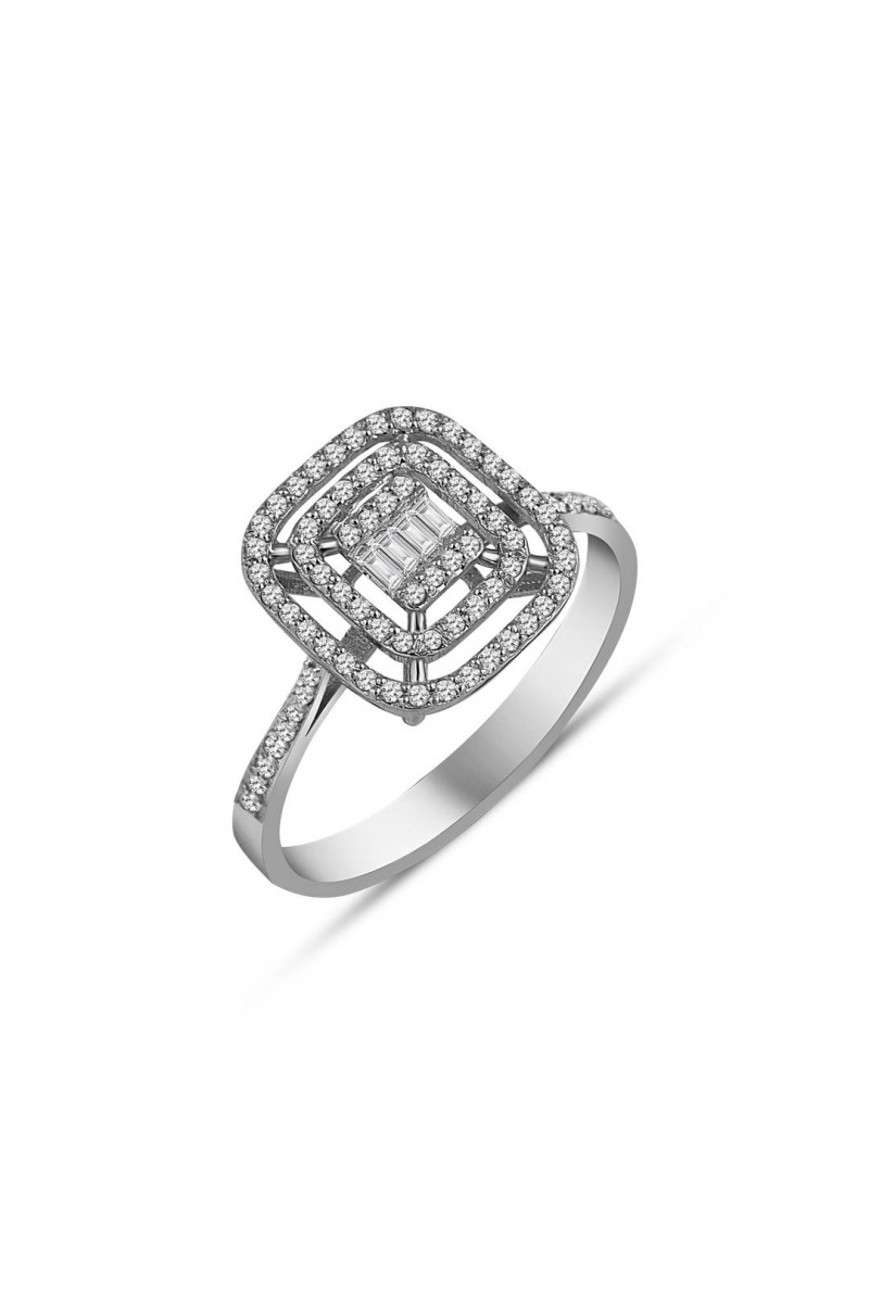 0.29 Karat Pırlanta Baget Yüzük