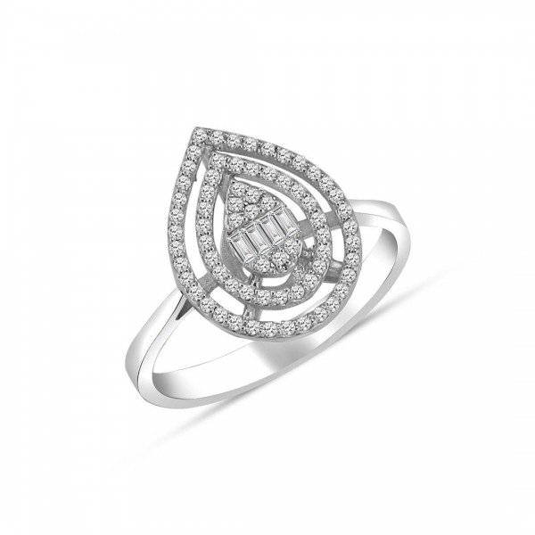 0.23 Karat Pırlanta Baget Yüzük