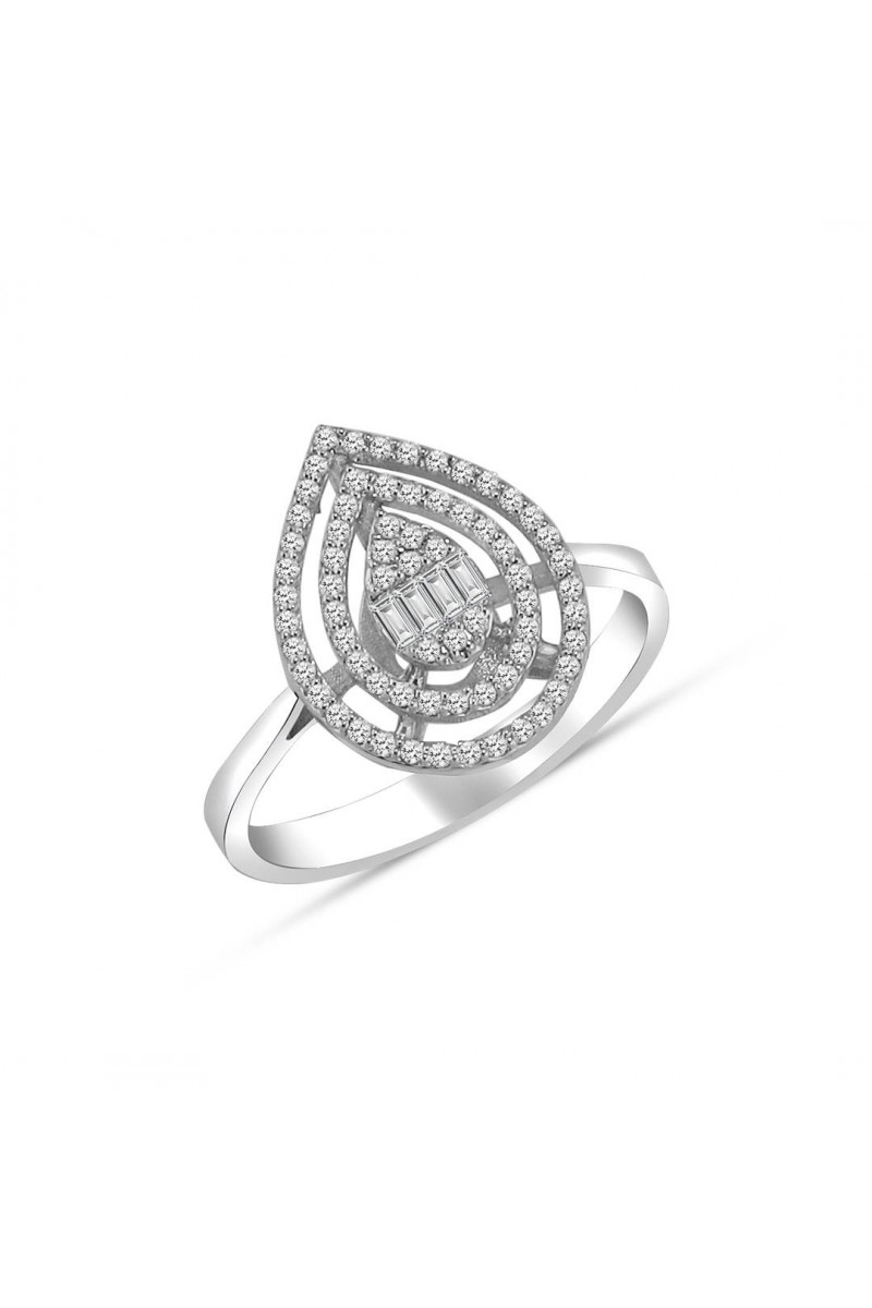 0.23 Karat Pırlanta Baget Yüzük