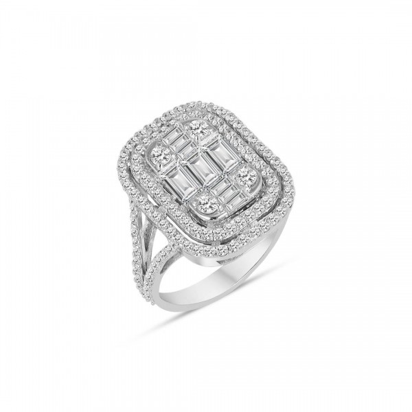 1,76 Karat Pırlanta Baget Yüzük