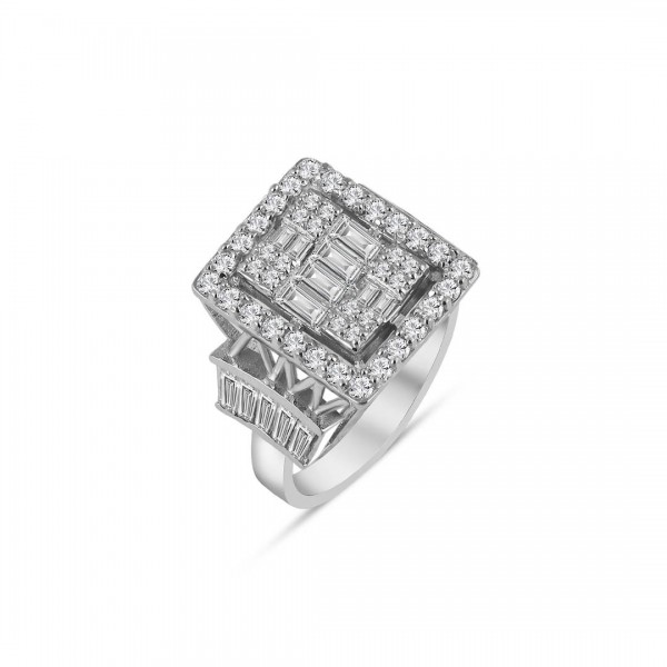 1.76 Karat Pırlanta Baget Yüzük