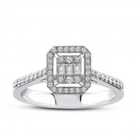 0,16 Karat Pırlanta Baget Yüzük TD300