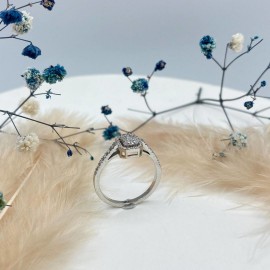 0,22 Karat Pırlanta Baget Yüzük TD300