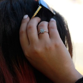 0,16 Karat Pırlanta Baget Yüzük TD300