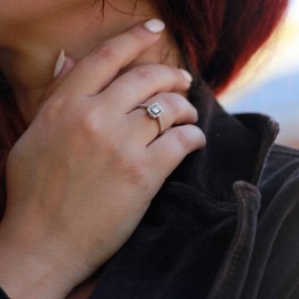 0,16 Karat Pırlanta Baget Yüzük TD300