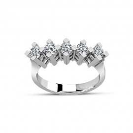 1,00 Karat Pırlanta Beştaş Yüzük TD1090