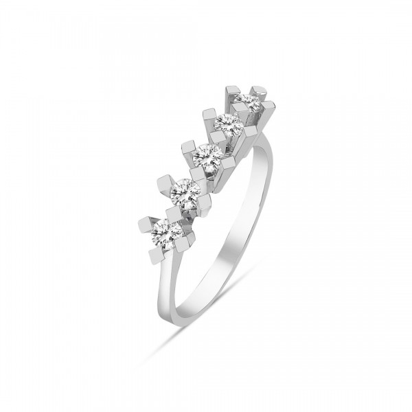 0,45 Karat Pırlanta Beştaş Yüzük TD510