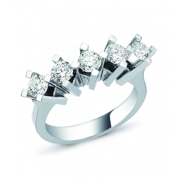 0,75 Karat Pırlanta Beştaş Yüzük TD870