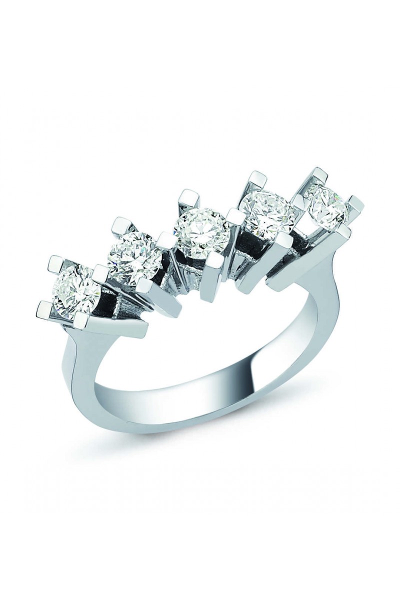 0,75 Karat Pırlanta Beştaş Yüzük TD870