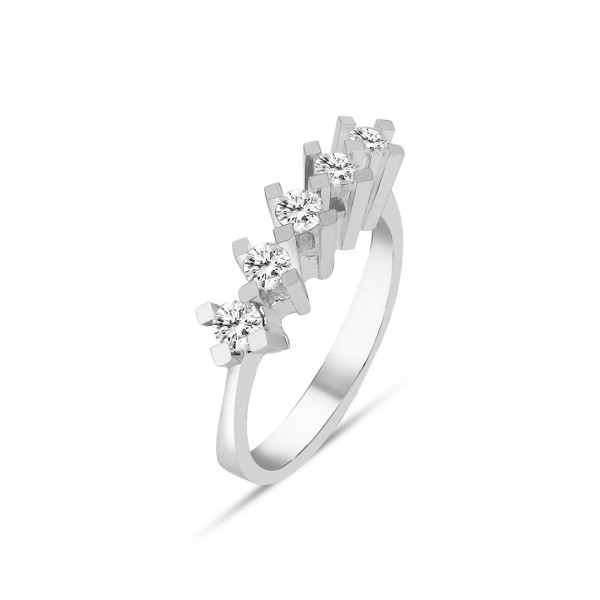 0,67 Karat Pırlanta Beştaş Yüzük TD680