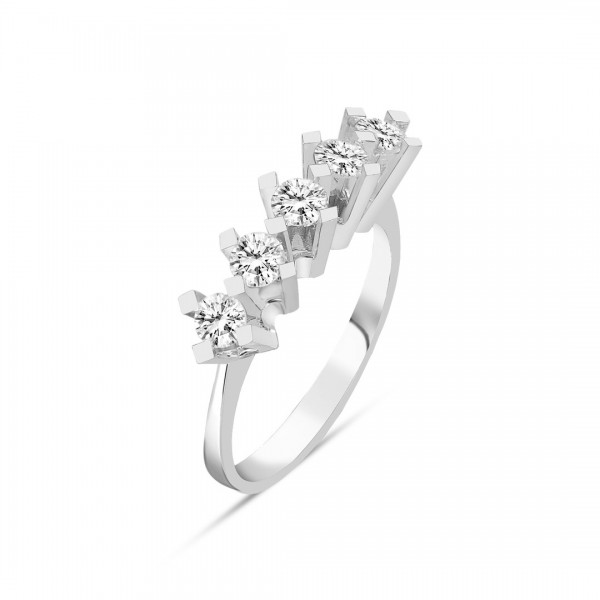 0,40 Karat Pırlanta Beştaş Yüzük TD460