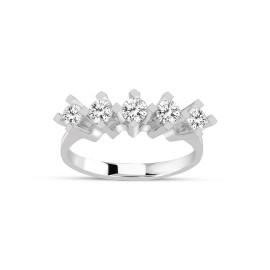 0,40 Karat Pırlanta Beştaş Yüzük TD460