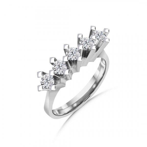 0,35 Karat Pırlanta Beştaş Yüzük TD450