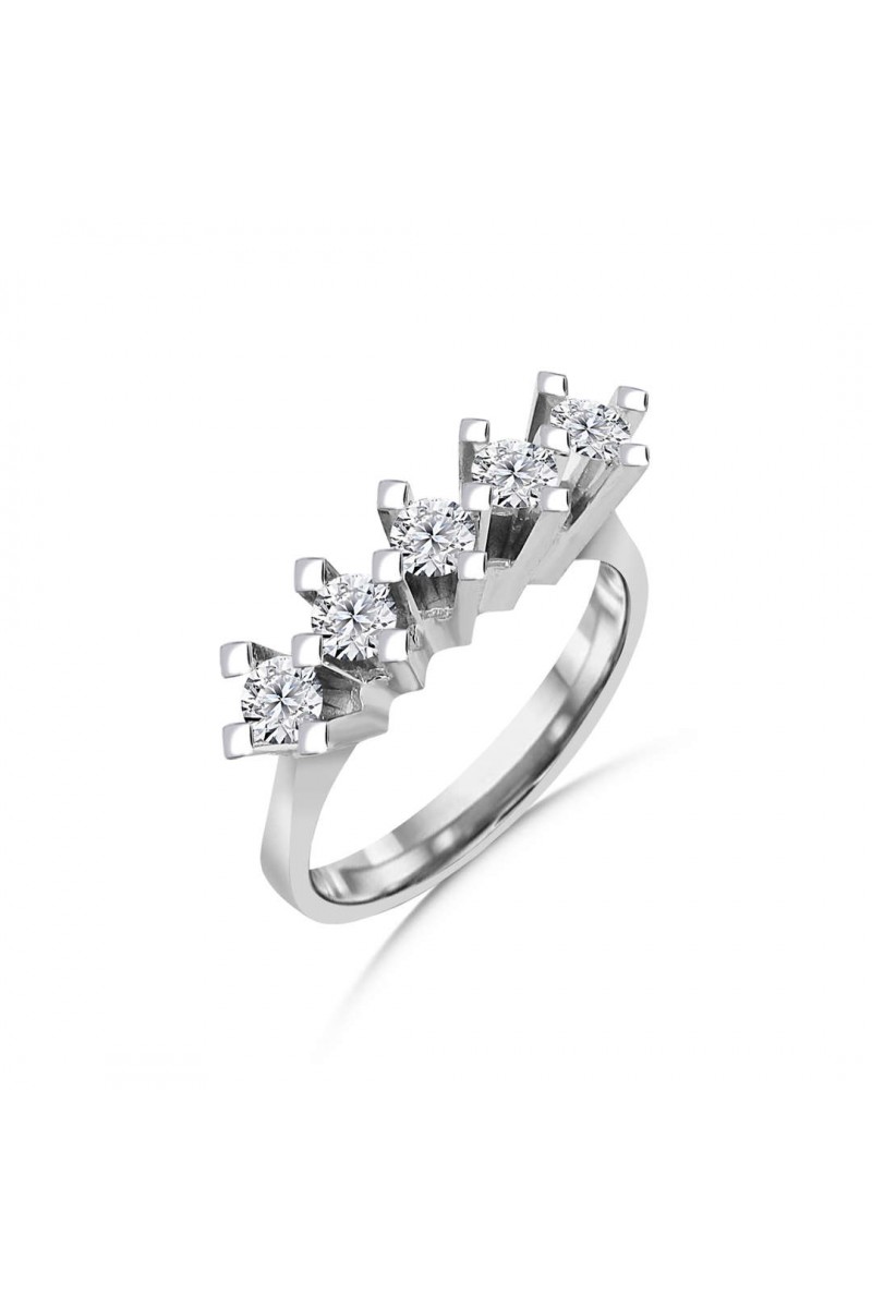 0,35 Karat Pırlanta Beştaş Yüzük TD450