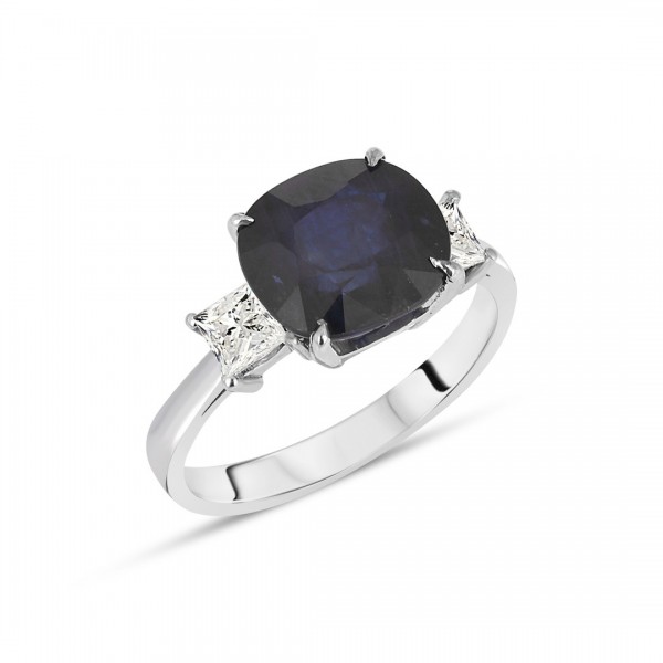 0,40 Karat Pırlanta 4,52 Karat Safirli Yüzük TD1880
