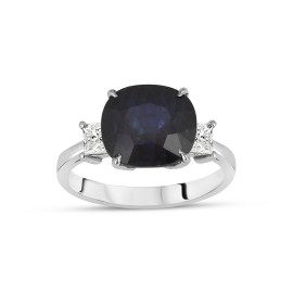 0,40 Karat Pırlanta 4,52 Karat Safirli Yüzük TD1880