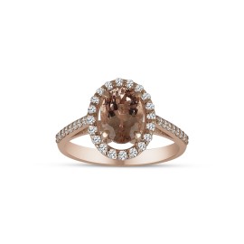 0,55 Karat Pırlanta 0,70 Karat Morganitli Yüzük TD620