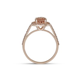 0,55 Karat Pırlanta 0,70 Karat Morganitli Yüzük TD620