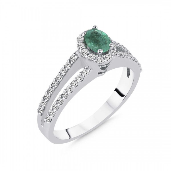 Pırlanta Zümrüt Yüzük kd610