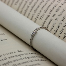 Günlük Minimal Pırlantalı Baget Yüzük  TD160