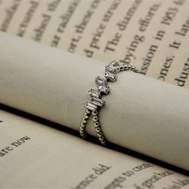 Günlük Minimal Pırlantalı Baget Yüzük  TD300