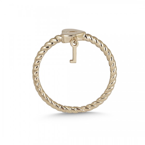 8 Ayar Altın Günlük Minimal Gold Sarı Yüzük TD60