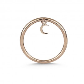 8 Ayar Altın Günlük Minimal Hilal Sallantılı Yüzük