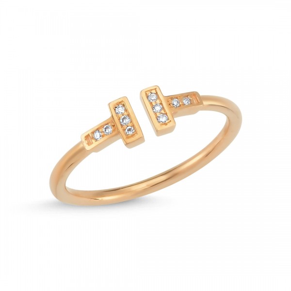 0,03 Karat Pırlanta Günlük Minimal Yüzük TD110 