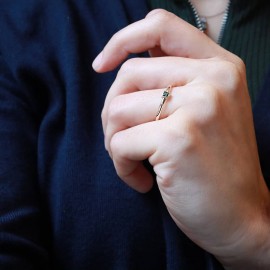 Günlük Minimal Safirli Yüzük  TD145