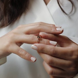 Günlük Minimal Rose"S" Harfli Yüzül TD110