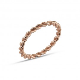 8 Ayar Altın Günlük Minimal Rose Yüzük TD75