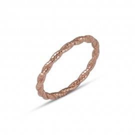 8 Ayar Altın Günlük Minimal Rose Yüzük TD70