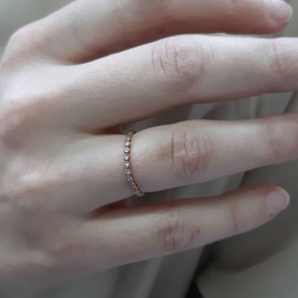 Yarım Tur Pırlanta Yüzük kd86