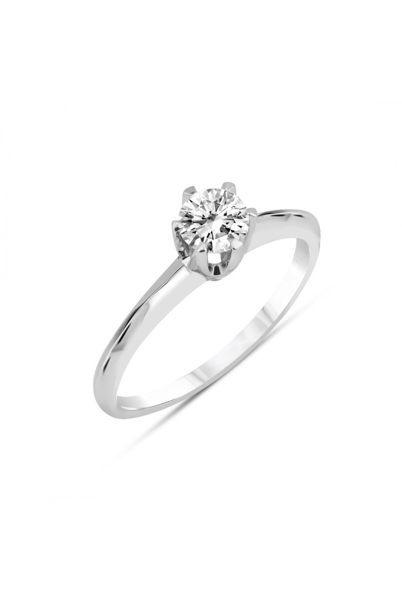 Pırlanta Tektaş Yüzük 0,50 Karat HRD Sertifikalı TD1090