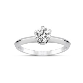 Pırlanta Tektaş Yüzük 0,50 Karat HRD Sertifikalı TD1090