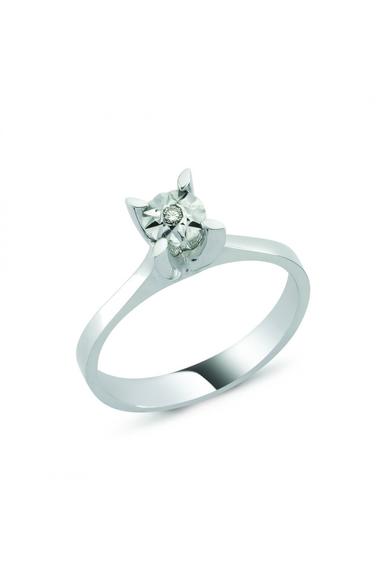 Tektaş Pırlanta Yüzük 0,05 Karat Efektli TD190