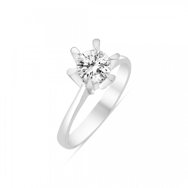 Pırlanta Tektaş Yüzük 0,70 Karat HRD Sertifikalı TD1490