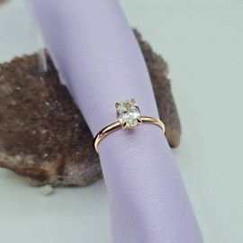 Pırlanta Tektaş Yüzük 0,50 Karat Oval TD1000