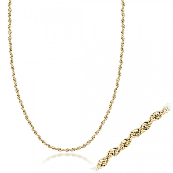 14 Ayar Altın Halat Zincir Kolye