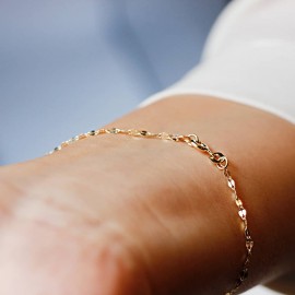 Altın Zincir Bileklik (Aynalı)