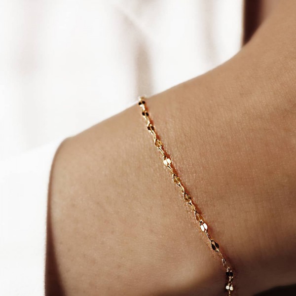 Altın Zincir Bileklik (Aynalı)