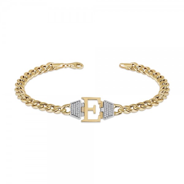 E Harfli Pırlantalı Bileklik TD690