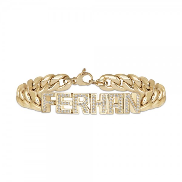 Ferhan İsimli Pırlantalı Bileklik