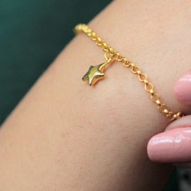 14 Ayar Altın Yıldızlı Doç Bileklik