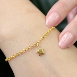 14 Ayar Altın Yıldızlı Doç Bileklik