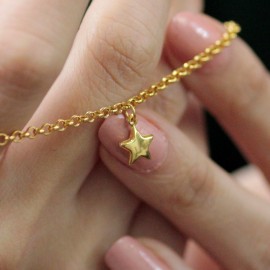 14 Ayar Altın Yıldızlı Doç Bileklik