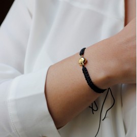 14 Ayar Altın İpli Kalp Bileklik