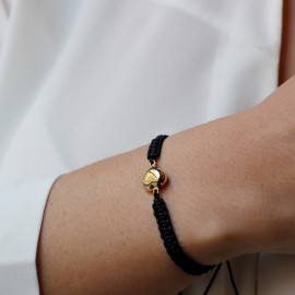 14 Ayar Altın İpli Kalp Bileklik