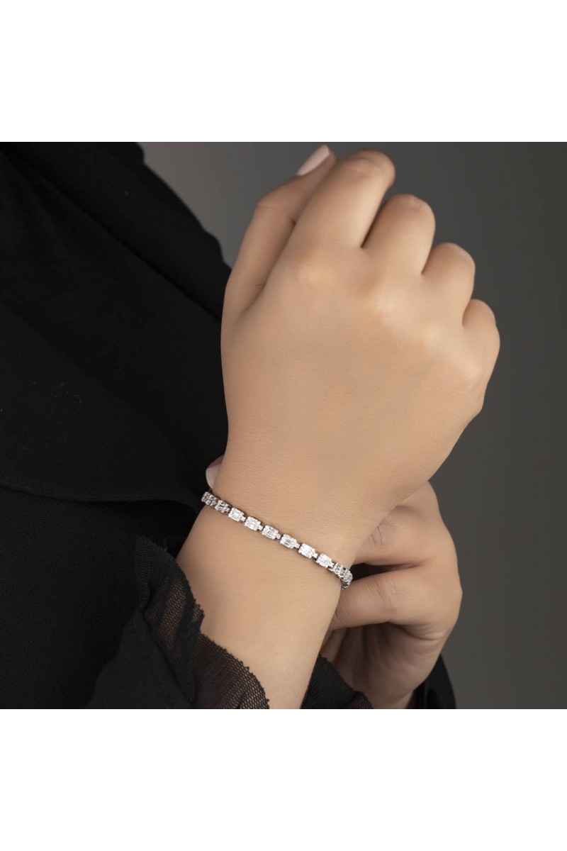 2,10 Karat Pırlanta Baget Bileklik TD2080